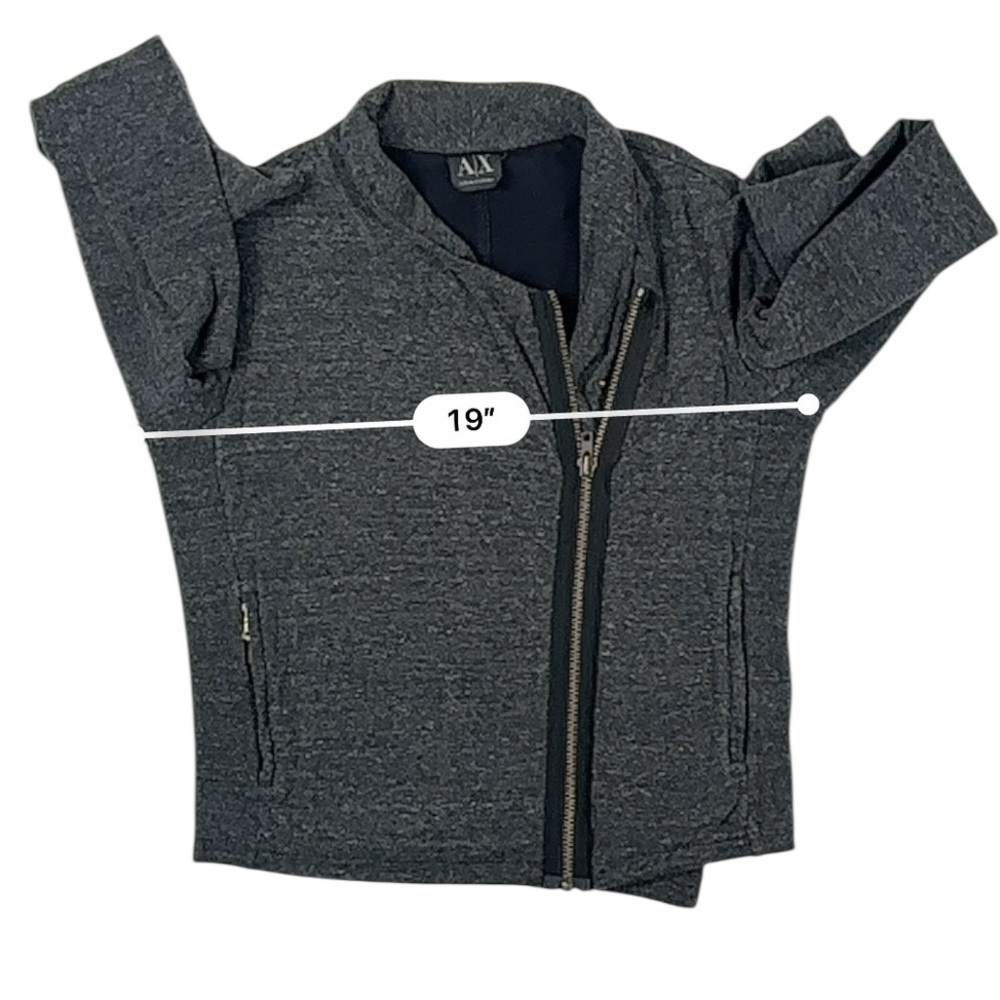 Armani Exchange Charcoal Gray Asymmetrical Zip Jacket – Women’s Size Medium - Picture 13 of 17